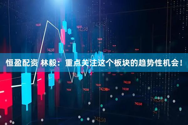 恒盈配资 林毅：重点关注这个板块的趋势性机会！